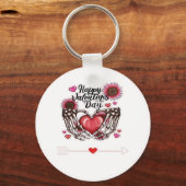 Skeleton Hands Valentines Day Classic Style キーホルダー (正面)