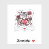 Skeleton Hands Valentines Day Classic Style シール (シート)