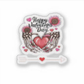 Skeleton Hands Valentines Day Classic Style シール (正面)