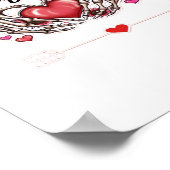 Skeleton Hands Valentines Day Classic Style ポスター (角)