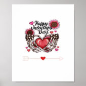Skeleton Hands Valentines Day Classic Style ポスター (正面)