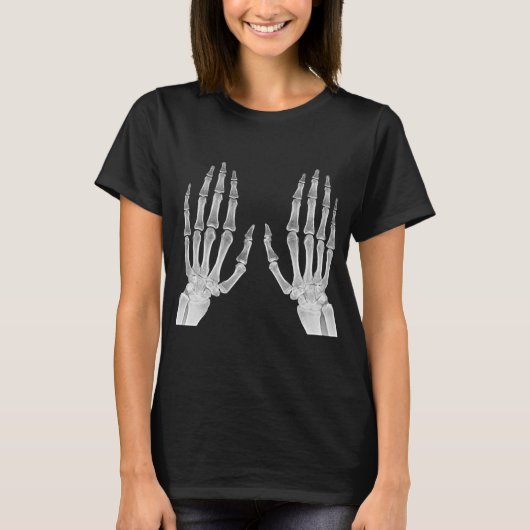 Skeleton Hands Xray Picture Human Anatomy photo Tシャツ (正面)