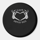 Skeleton Heart Hands Funny Classic Style マグネット (正面)