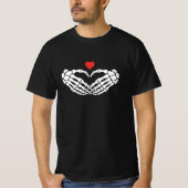 Skeleton Heart Hands Graphic T-Shirt Tシャツ (正面)