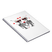 Skeleton Heart Hands Trending Modern Aesthetic ノートブック (右側)