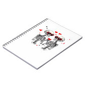 Skeleton Heart Hands Trending Modern Aesthetic ノートブック (左側)