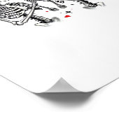 Skeleton Heart Hands Trending Modern Aesthetic ポスター (角)