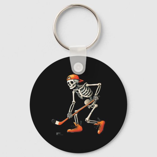Skeleton Hockey Halloween Costume Sport Men Boys K キーホルダー (正面)
