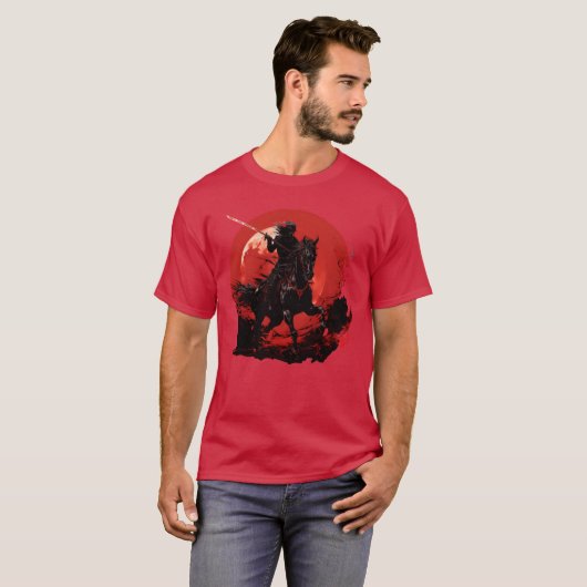 Skeleton horse Human skeleton Horse riding Sword Tシャツ (正面フル)