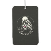SKELETON HUG BOSTON TERRIERあなたが私を生き感じた カーエアーフレッシュナー (正面)