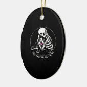 SKELETON HUG BOSTON TERRIERあなたが私を生き感じた セラミックオーナメント (左)
