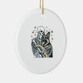 Skeleton Hugging a German Shepherd � Unique Gothic セラミックオーナメント (右)