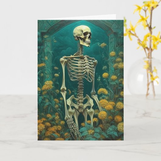 Skeleton in a night Garden黄色い花 カード (黄色い花)