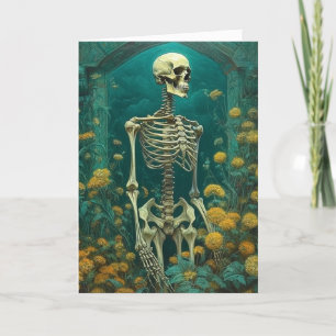 Skeleton in a night Garden黄色い花 カード