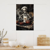 Skeleton In Kitchen Print, Victorian Kitchen ポスター (キッチン)