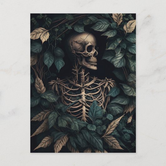 Skeleton in the green leaves ポストカード (正面)