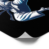 Skeleton Karate Kick Martial Arts Kickboxing Mma F ポスター (角)