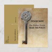 Skeleton Key-新居への引っ越しのお知らせ 案内ポストカード (正面/裏面)