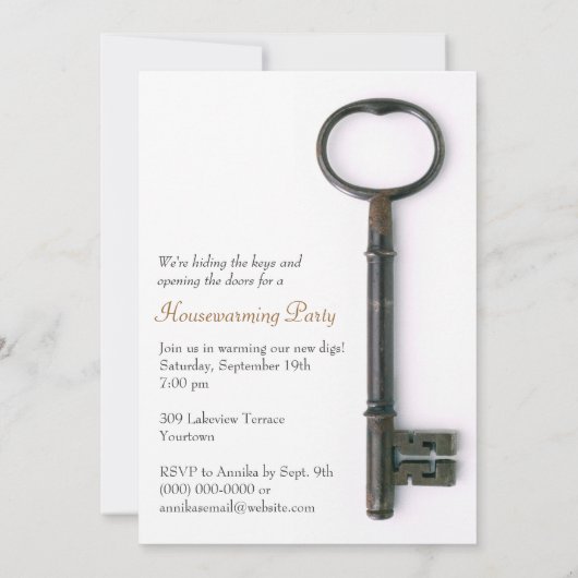 Skeleton Key Housewarming Invitation 案内状 (裏面)