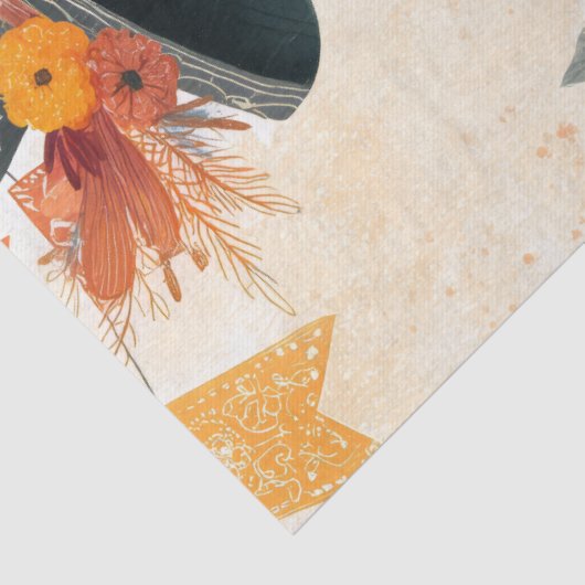 Skeleton Lady La Catrina Day of the Dead Decoupage 薄葉紙 (詳細)