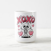 Skeleton Love Balloons with XOXO コーヒーマグカップ (中央)