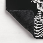 Skeleton Messy Bun Drinking Coffee Halloween Costu マウスパッド (コーナー)