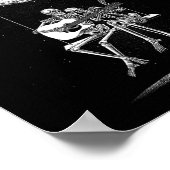 Skeleton Moon Band Tees - Rock And Roll Concert Gr ポスター (角)
