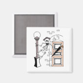 Skeleton Movie Star有名人歌と傘 マグネット (正面/裏面)