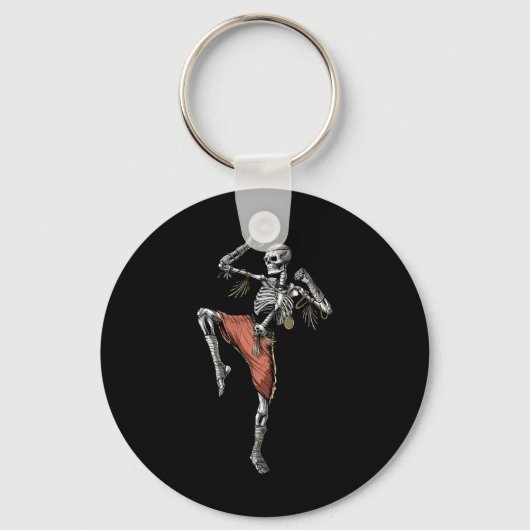 Skeleton Muay Thai Boxing Karate Kickboxing Martia キーホルダー (正面)