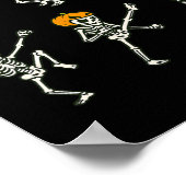 Skeleton Muay Thai Halloween Kickboxing Mma Muay T ポスター (角)