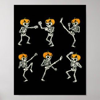 Skeleton Muay Thai Halloween Kickboxing Mma Muay T ポスター