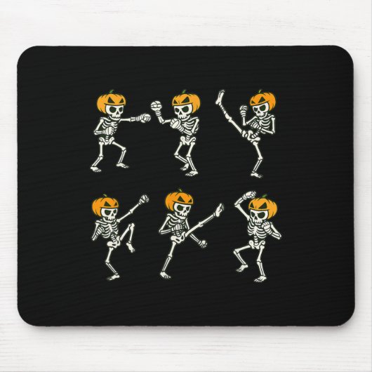 Skeleton Muay Thai Halloween Kickboxing Mma Muay T マウスパッド (正面)