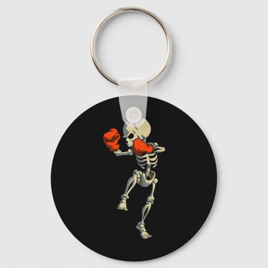 Skeleton Muay Thai Kick Boxing Mma Funny Karate Ha キーホルダー (正面)