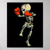 Skeleton Muay Thai Kick Boxing Mma Funny Karate Ha ポスター (正面)