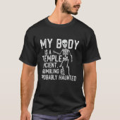 Skeleton My Body Is A Temple Ancient Crumbling And Tシャツ (正面)