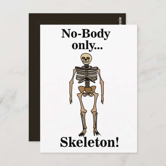 Skeleton No-Body Funny ポストカード (正面/裏面)