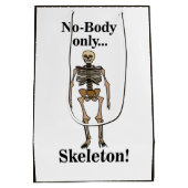 Skeleton No-Body Funny ミディアムペーパーバッグ (裏面)