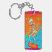 Skeleton on Skateboard キーホルダー (正面左)