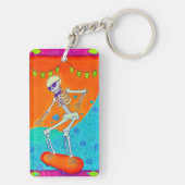 Skeleton on Skateboard キーホルダー (裏面)