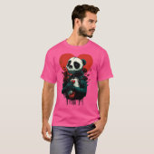 Skeleton Panda Love Tシャツ (正面フル)