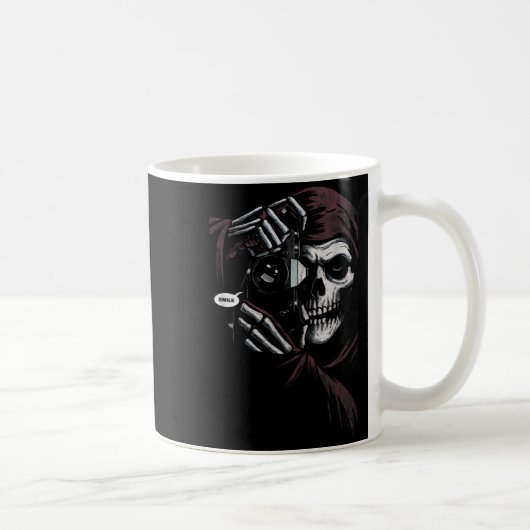 Skeleton Photographer Funny For Men Women  コーヒーマグカップ (右)