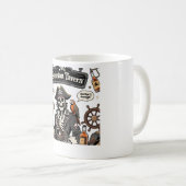 Skeleton Pirate Captain Vintage Comic コーヒーマグカップ (正面右)