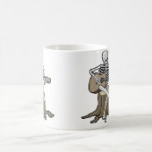 Skeleton Playing Guitar Halloween Acoustic Boys Gr コーヒーマグカップ (中央)