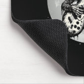 Skeleton Playing Guitar Punk Rock Music Halloween  マウスパッド (コーナー)