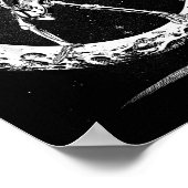 Skeleton Playing Guitar Rock And Roll Band For Men ポスター (角)