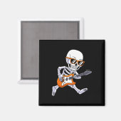 Skeleton Playing Guitar Rock And Roll Boys Kids  マグネット (正面/裏面)