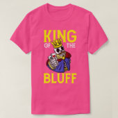 Skeleton Poker Player King Of The Bluff Pokercards Tシャツ (デザイン正面)
