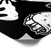 Skeleton Pregnancy Taco Beer Xray Halloween Soon D ポスター (角)