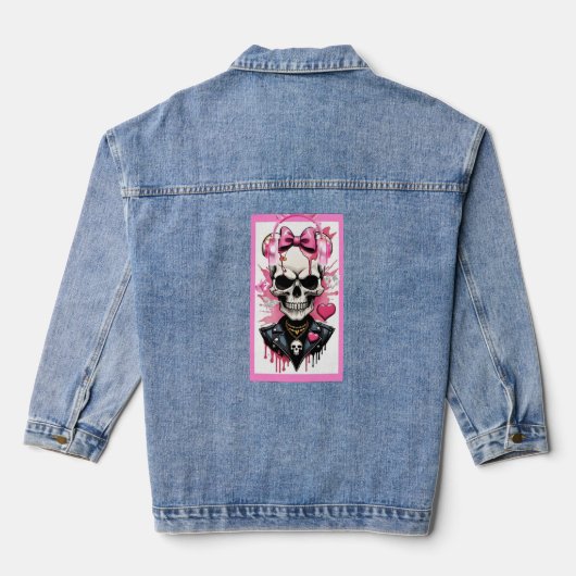 Skeleton print jacket  デニムジャケット (裏面)