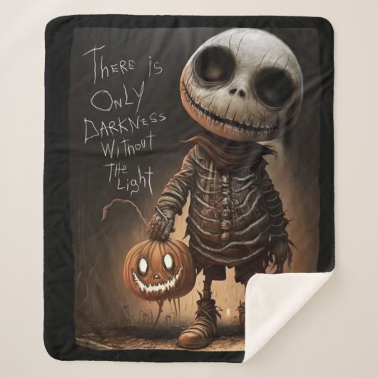 Skeleton Pumpkin – There Is Only Darkness シェルパブランケット (正面)